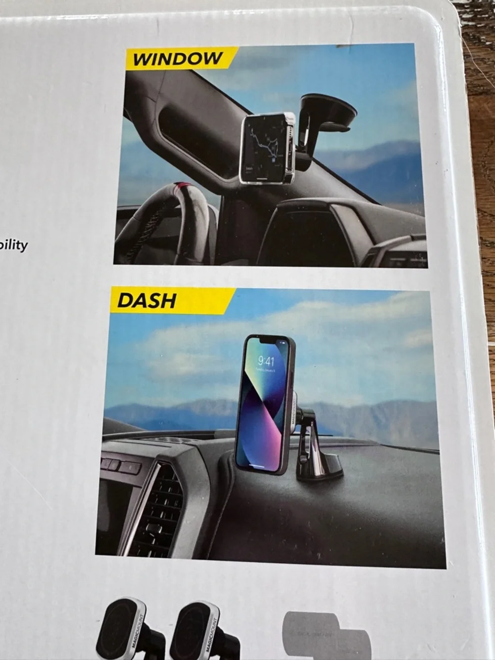 Scosche MagicMount PRO2 Magnetic Phone Mount - Black (Two-Pack)